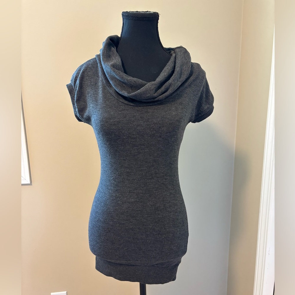 (FWP above $20) Ardene Charcoal Cowl Neck Bodycon Dress size XS